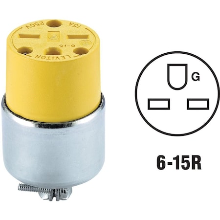 Leviton Wire Connector, Yellow, 250 V AC, 15 A 000-615CA